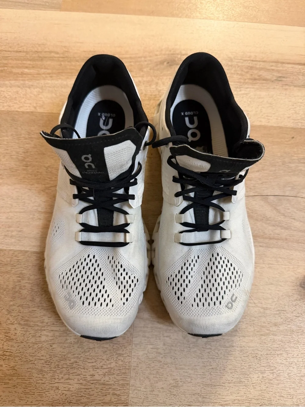 On Women’s Running Shoe — White with Black Accents
